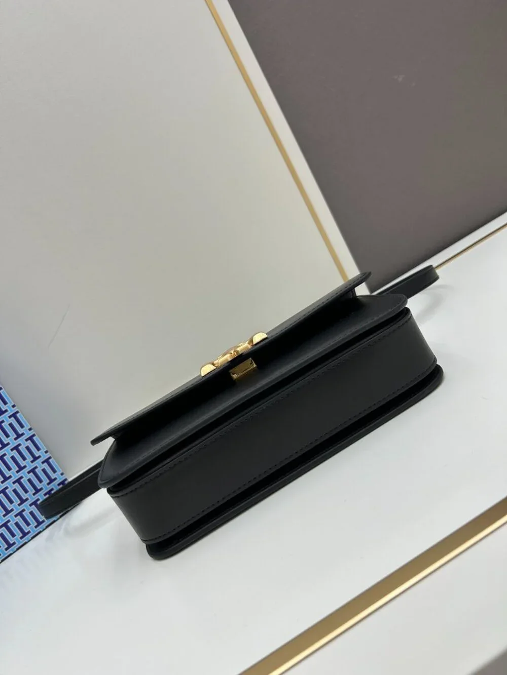 Tory Burch Eleanor Black Smooth Leather Shoulder Bag